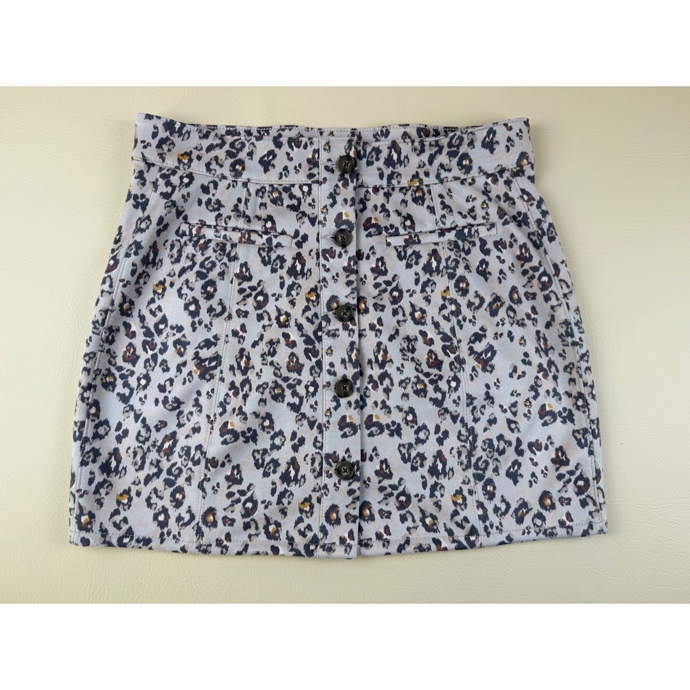 Animal Print Mini Skirt‎ Button Front Size 16 Maurices